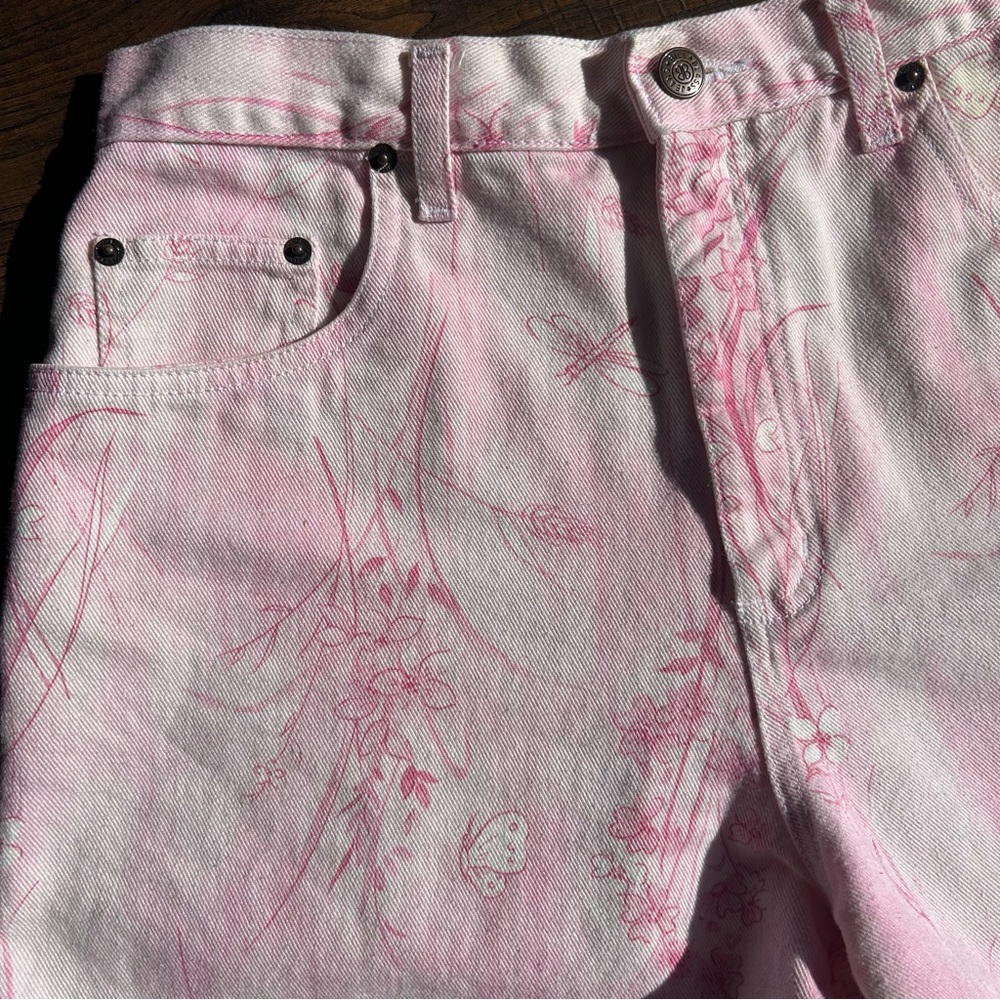 Bill Blass Vintage Pink Butterfly High Waist Shorts RARE size 8 / 30” waist - Picture 6 of 12